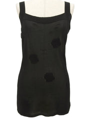 2003年製 CCマークフラワーモチーフキャミソール ブラック