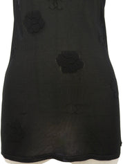 2003年製 CCマークフラワーモチーフキャミソール ブラック