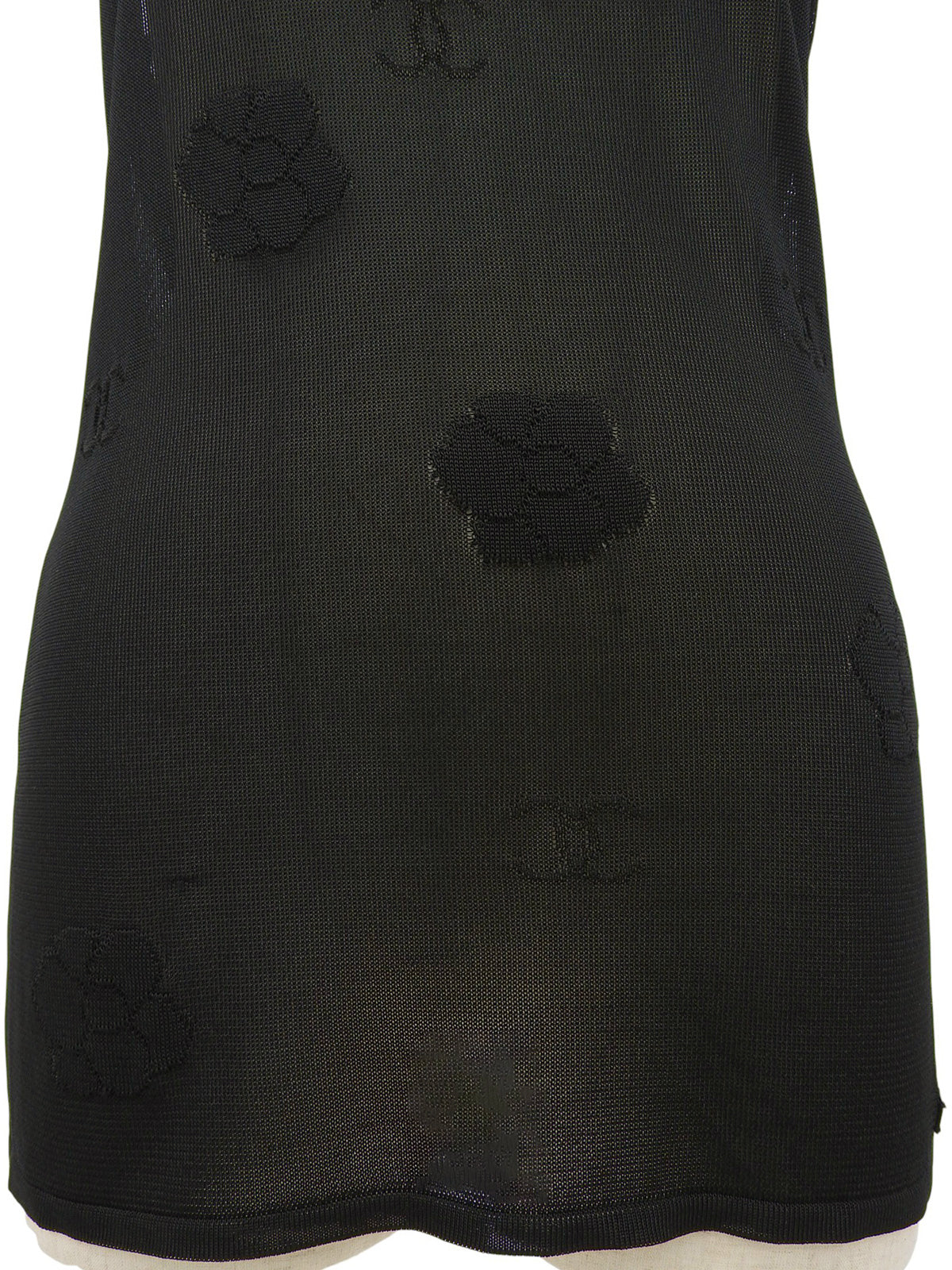 2003 CC 标志花卉图案黑色吊带背心