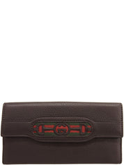 GG Stitch Sherry Line Long Wallet Dark Brown