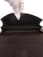 GG Stitch Sherry Line Long Wallet Dark Brown