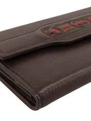 GG Stitch Sherry Line Long Wallet Dark Brown
