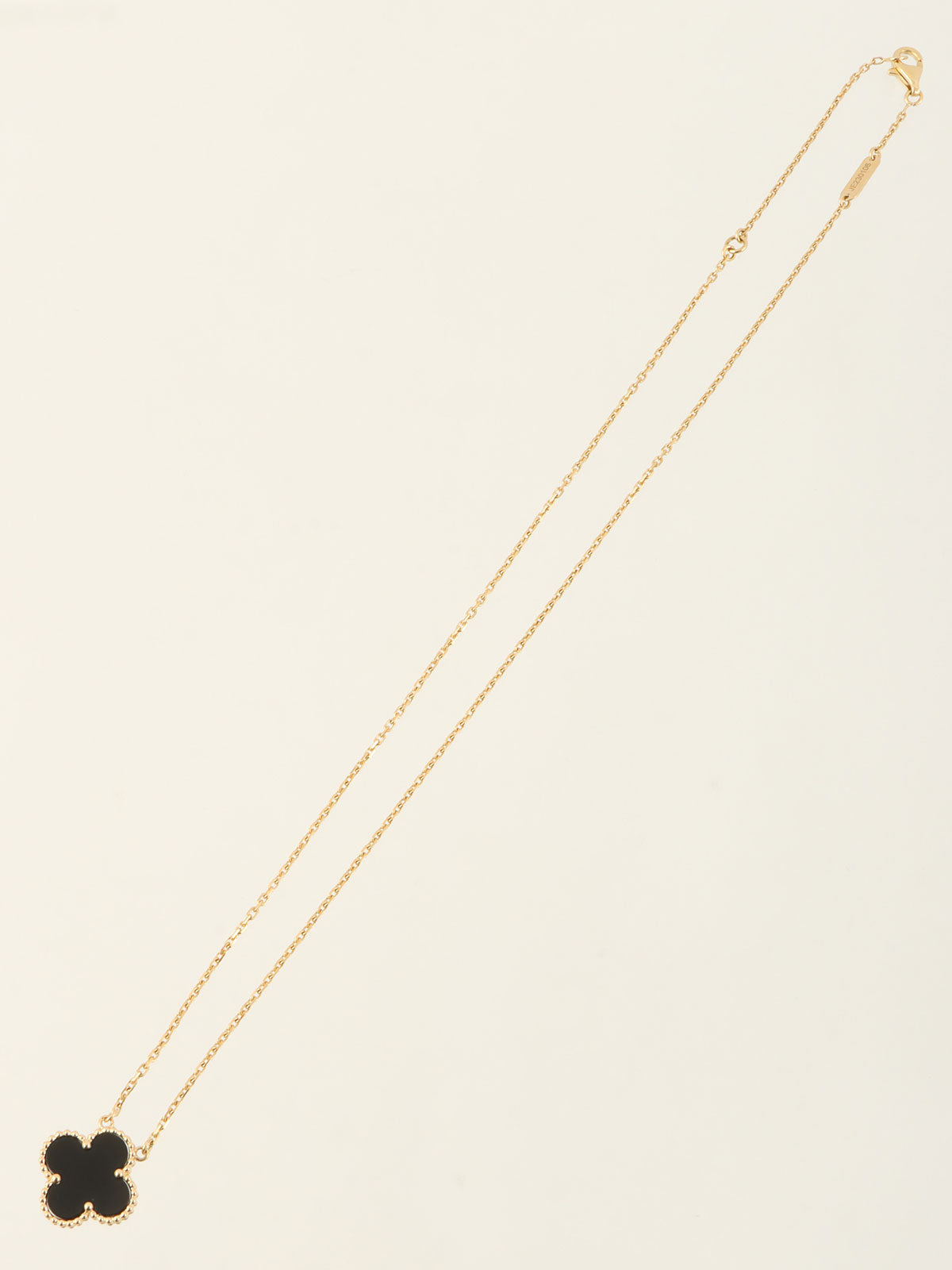 18K复古Alhambra项链，黑/金