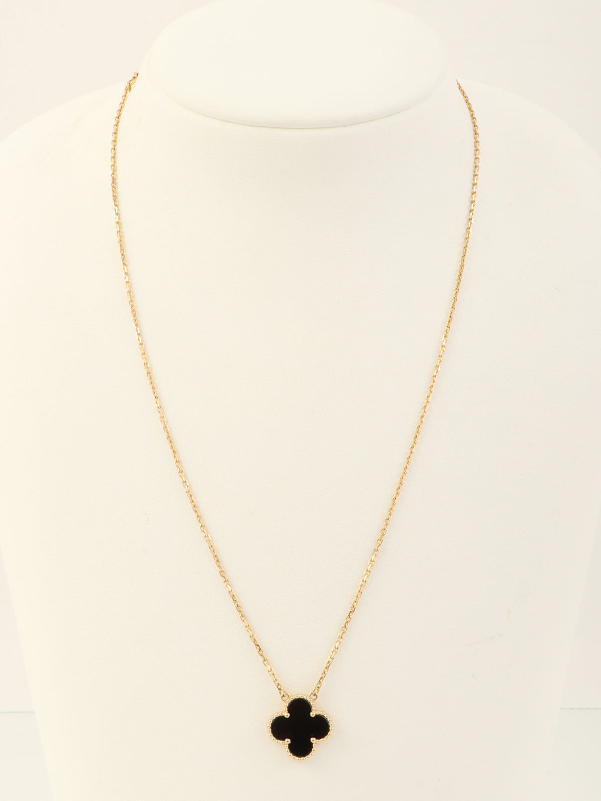 18Kヴィンテージアルハンブラネックレス ブラック/ゴールド