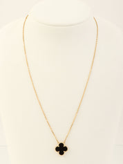 18Kヴィンテージアルハンブラネックレス ブラック/ゴールド