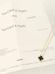 18Kヴィンテージアルハンブラネックレス ブラック/ゴールド