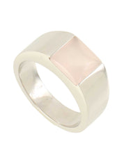 K18WG Rose Quartz Ring #57.5 White Gold