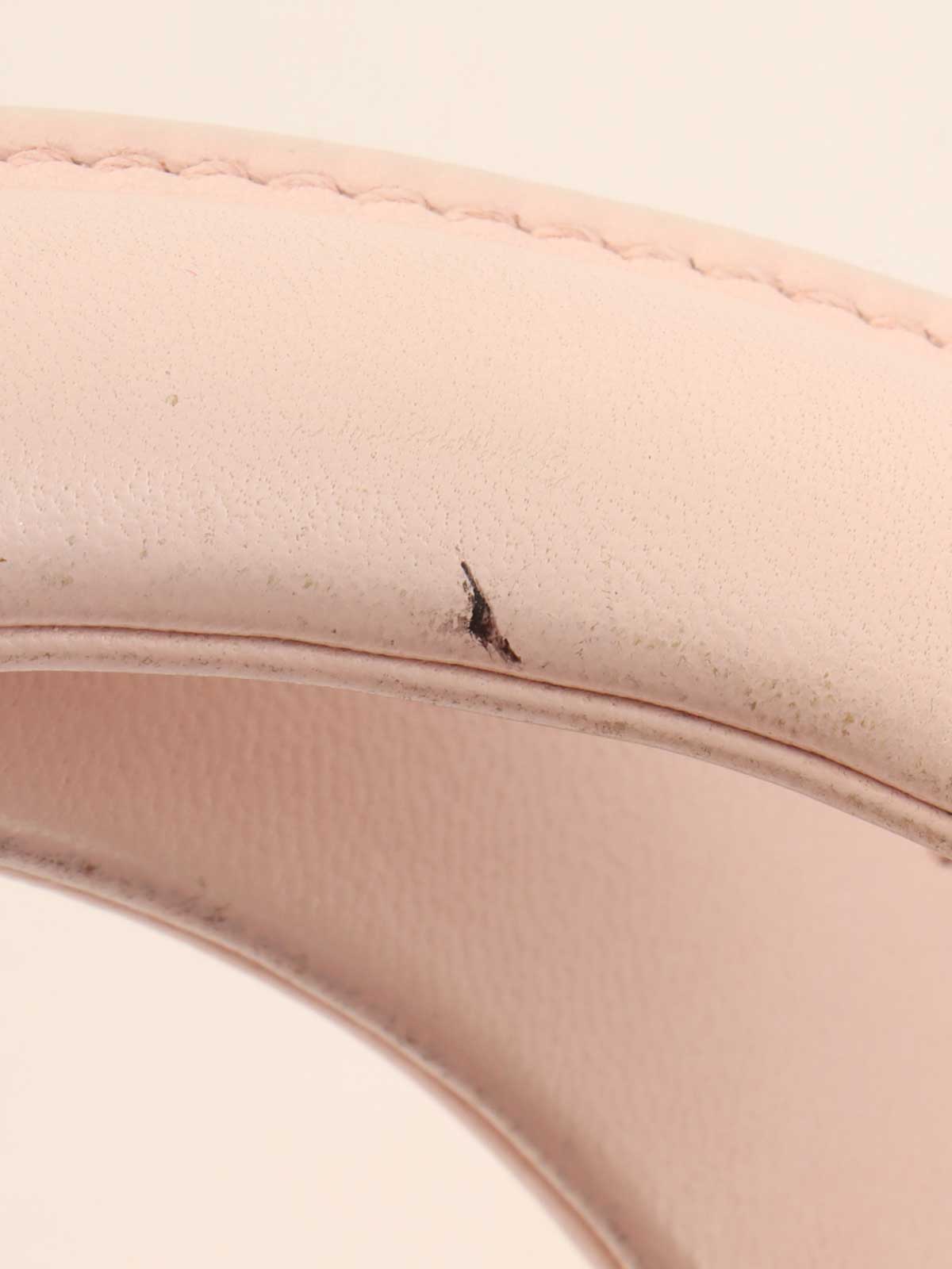 レディディオールミニカナージュステッチ2wayバッグ ピンク/グレー