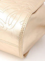 Anagram Stitch Handbag in gold