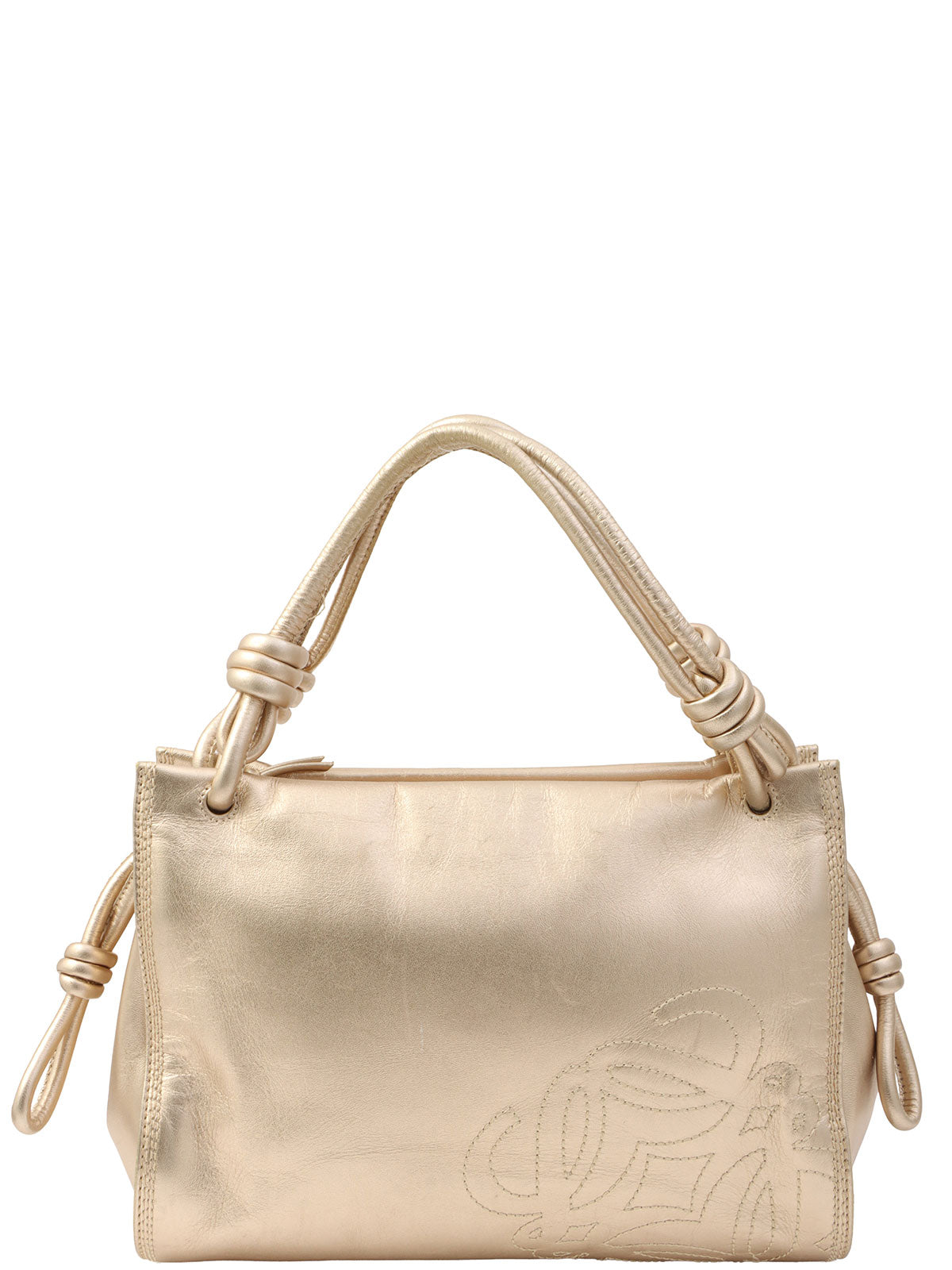 Anagram Stitch Handbag in gold