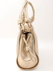 Anagram Stitch Handbag in gold