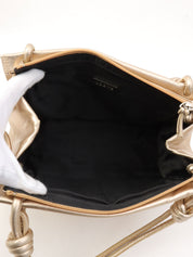 Anagram Stitch Handbag in gold