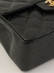 2004年頃製 キャビアスキンクラシックフラップチェーンバッグミニ ブラック