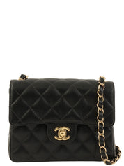 2004年頃製 キャビアスキンクラシックフラップチェーンバッグミニ ブラック