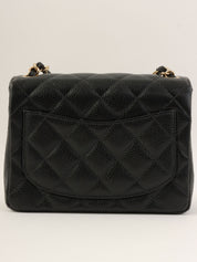 2004年頃製 キャビアスキンクラシックフラップチェーンバッグミニ ブラック