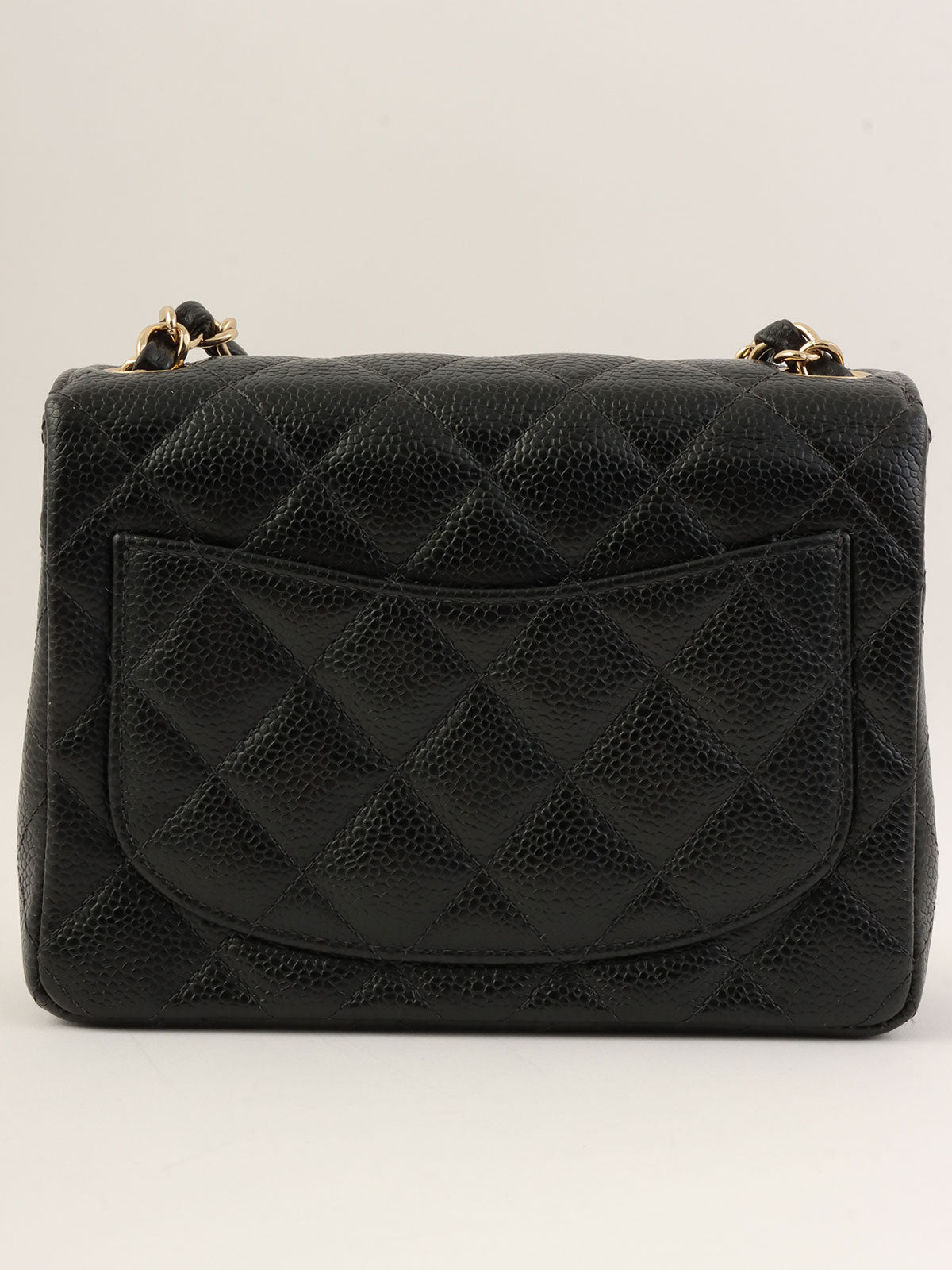 2004年頃製 キャビアスキンクラシックフラップチェーンバッグミニ ブラック