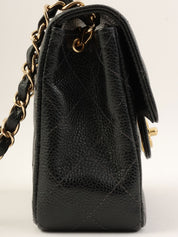 2004年頃製 キャビアスキンクラシックフラップチェーンバッグミニ ブラック