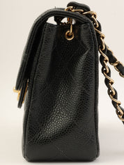 2004年頃製 キャビアスキンクラシックフラップチェーンバッグミニ ブラック