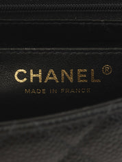 2004年頃製 キャビアスキンクラシックフラップチェーンバッグミニ ブラック