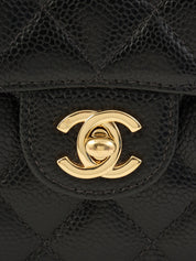 2004年頃製 キャビアスキンクラシックフラップチェーンバッグミニ ブラック