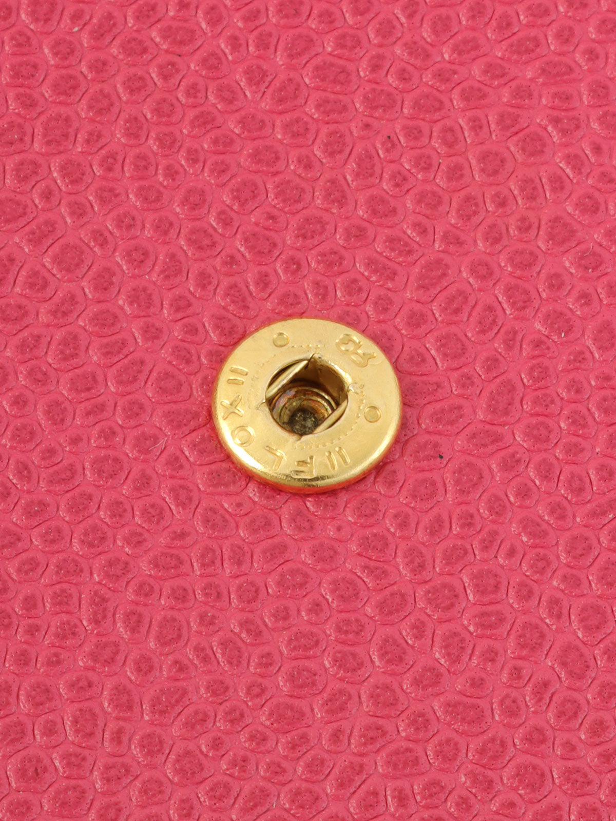 1998 Caviar Skin CC Mark Stitch Chain Wallet, Pink