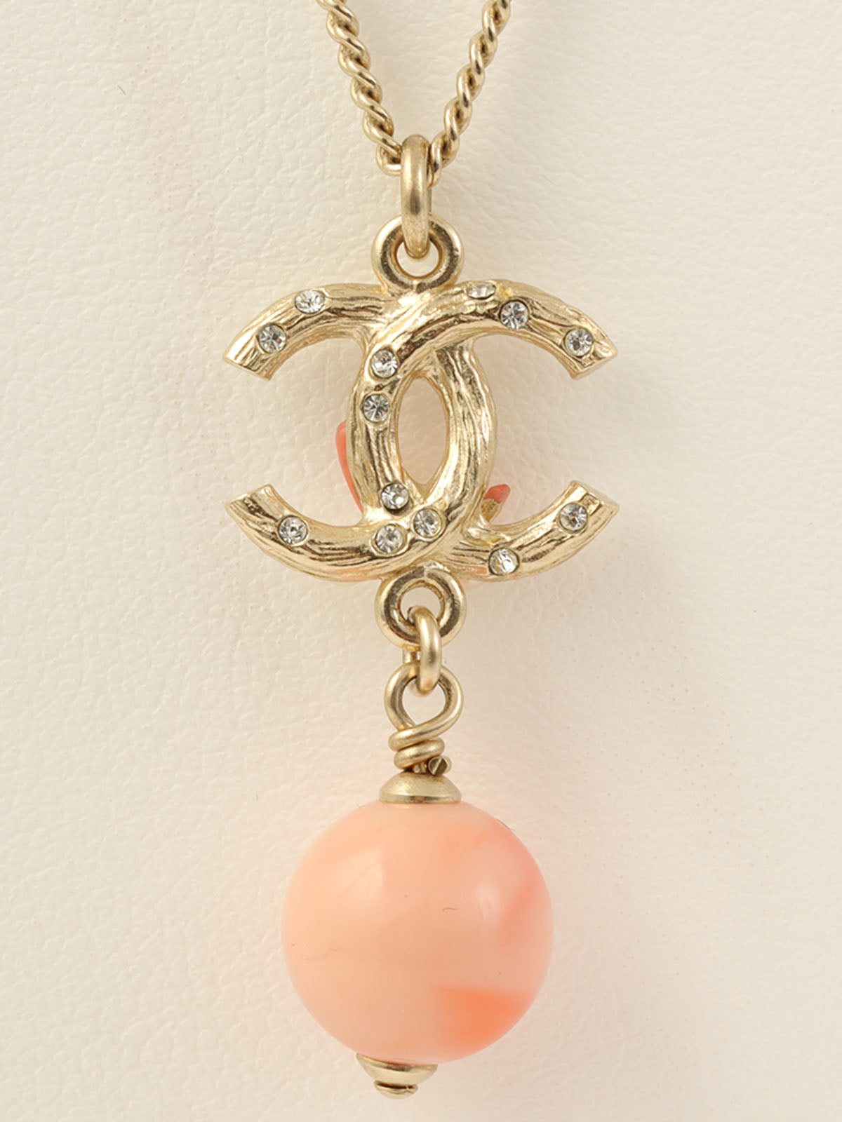 2012年製　CCマークピンクパールネックレス　ゴールド/ピンク