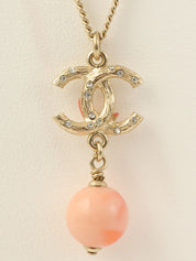 2012年製　CCマークピンクパールネックレス　ゴールド/ピンク