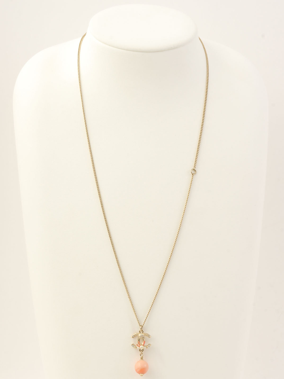 2012年製　CCマークピンクパールネックレス　ゴールド/ピンク