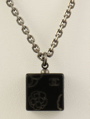 2002年製 カメリアCCマークキューブネックレス ガンメタル/ブラック
