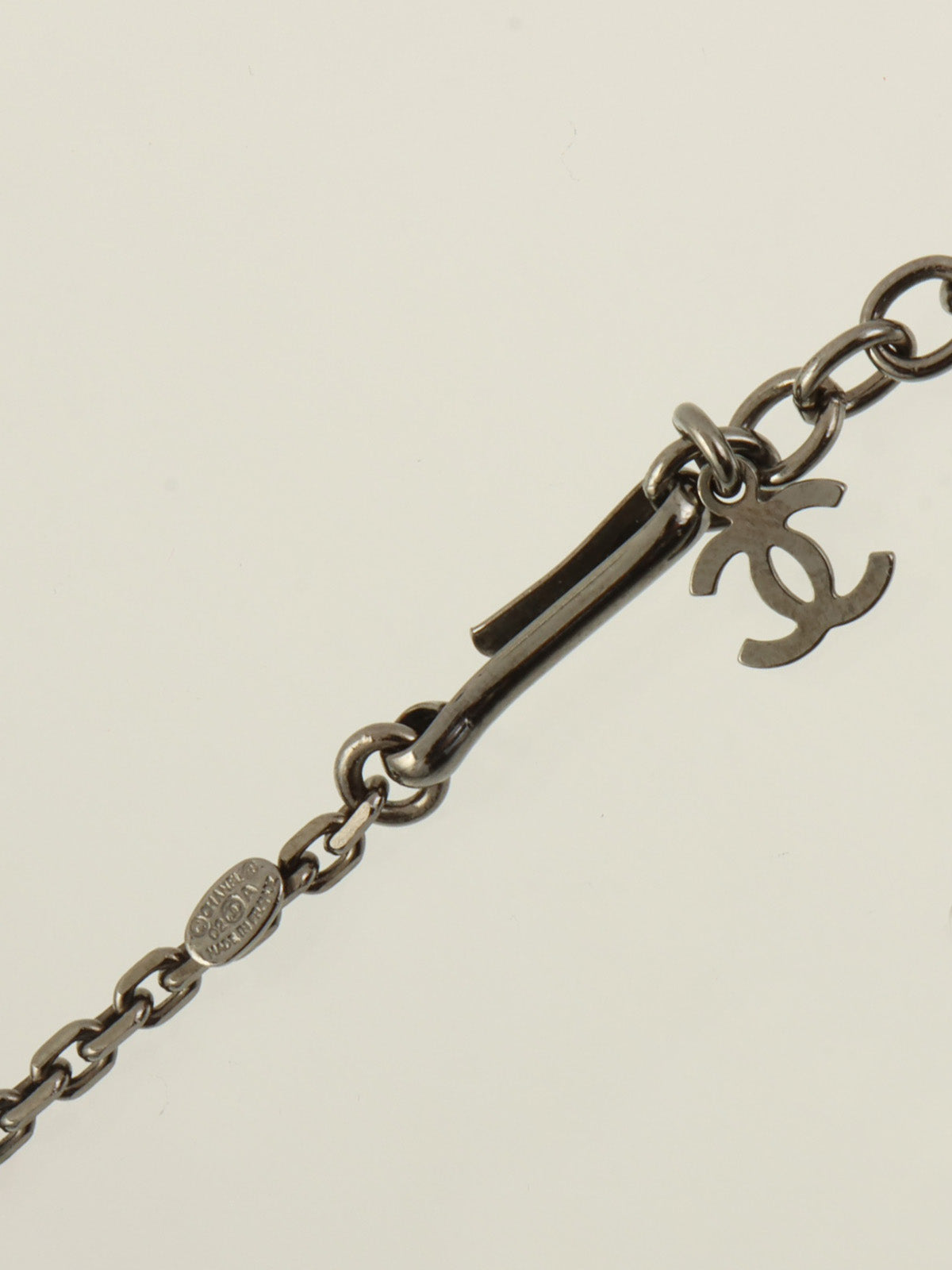 2002年製 カメリアCCマークキューブネックレス ガンメタル/ブラック