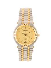 Round Logo Face Watch Silver/Gold