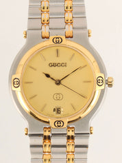 Round Logo Face Watch Silver/Gold