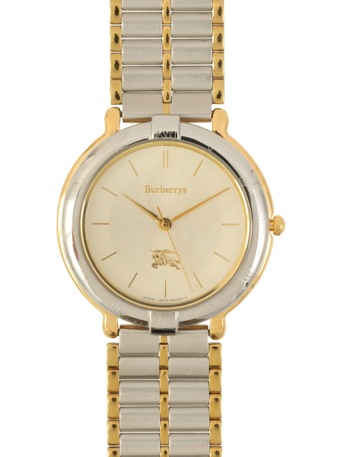 ラウンドロゴフェイスウォッチ　シルバー/ゴールド