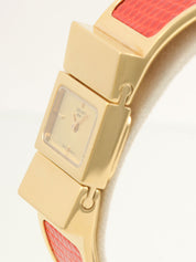 Lizard Locket Gold/Red