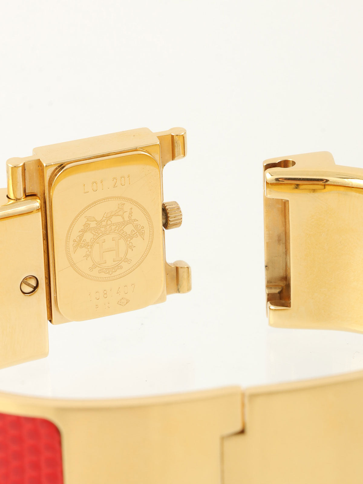 Lizard Locket Gold/Red