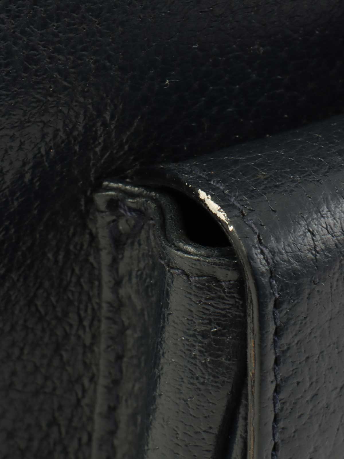 Pigskin Bamboo Backpack Mini Navy