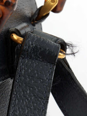 Pigskin Bamboo Backpack Mini Navy