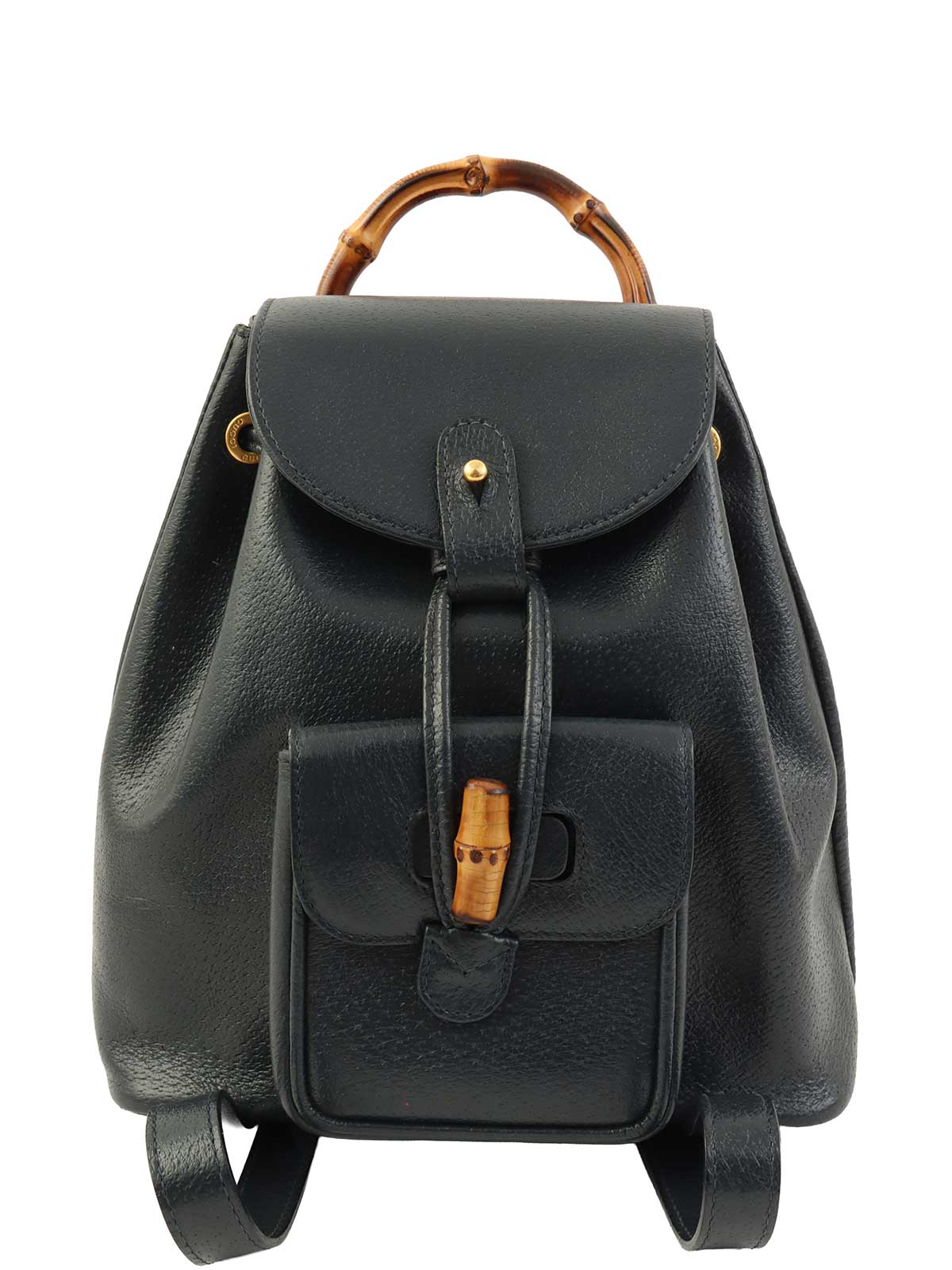 Pigskin Bamboo Backpack Mini Navy