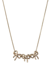 18K925 Twisted Triple Ribbon Necklace in Silver/Gold