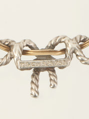 18K925 Twisted Triple Ribbon Necklace in Silver/Gold