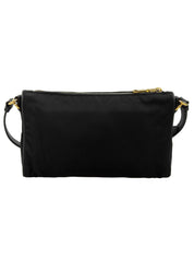 ナイロンロゴプレートワンショルダーバッグ ブラック