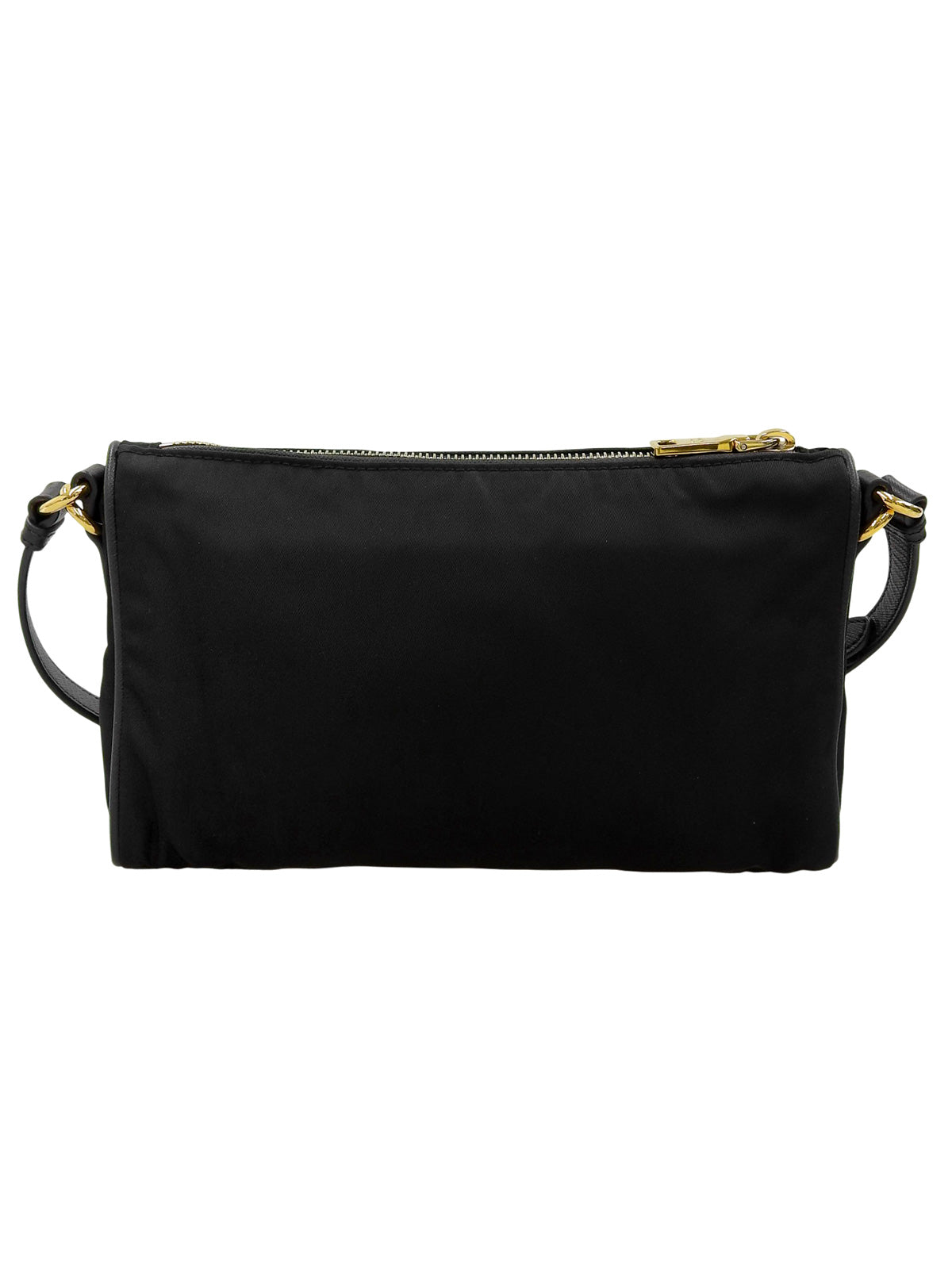 ナイロンロゴプレートワンショルダーバッグ ブラック