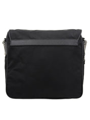ナイロンロゴプレートワンショルダーバッグ ブラック