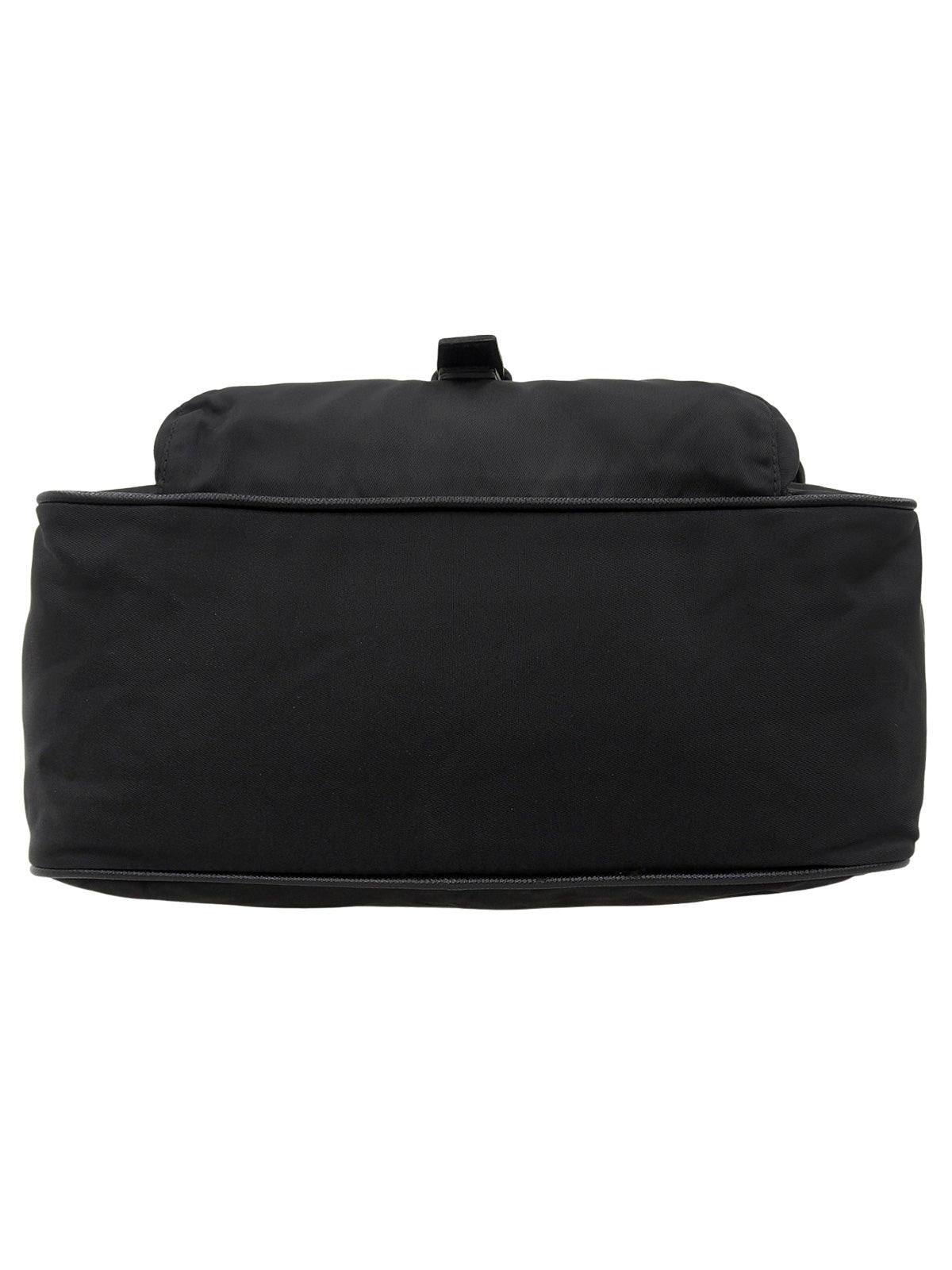 ナイロンロゴプレートワンショルダーバッグ ブラック