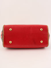 2005 Takashi Murakami Collaboration Monogram Cherry Sac Fermoir MM Brown/Red