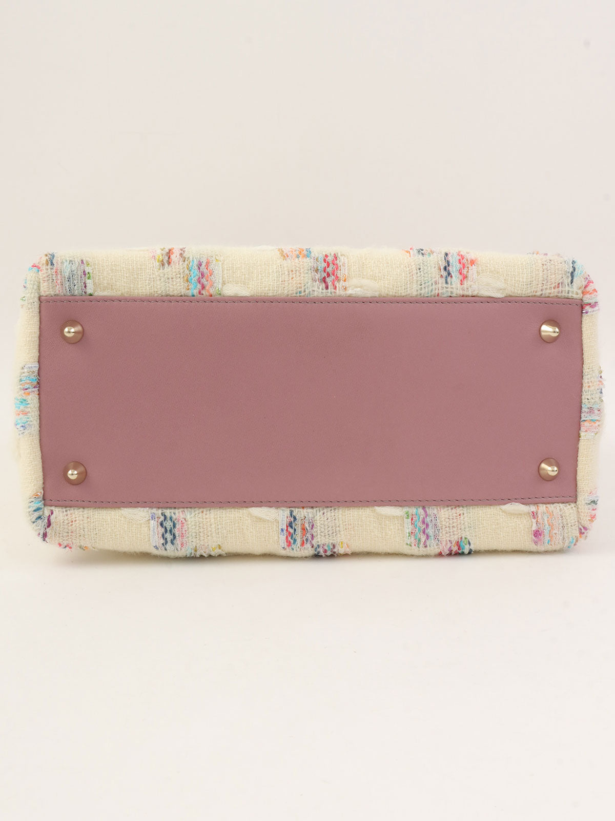 ツイードレディディオール2wayバッグ ホワイト/ピンク/マルチ