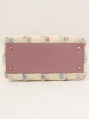 ツイードレディディオール2wayバッグ ホワイト/ピンク/マルチ