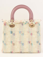 ツイードレディディオール2wayバッグ ホワイト/ピンク/マルチ