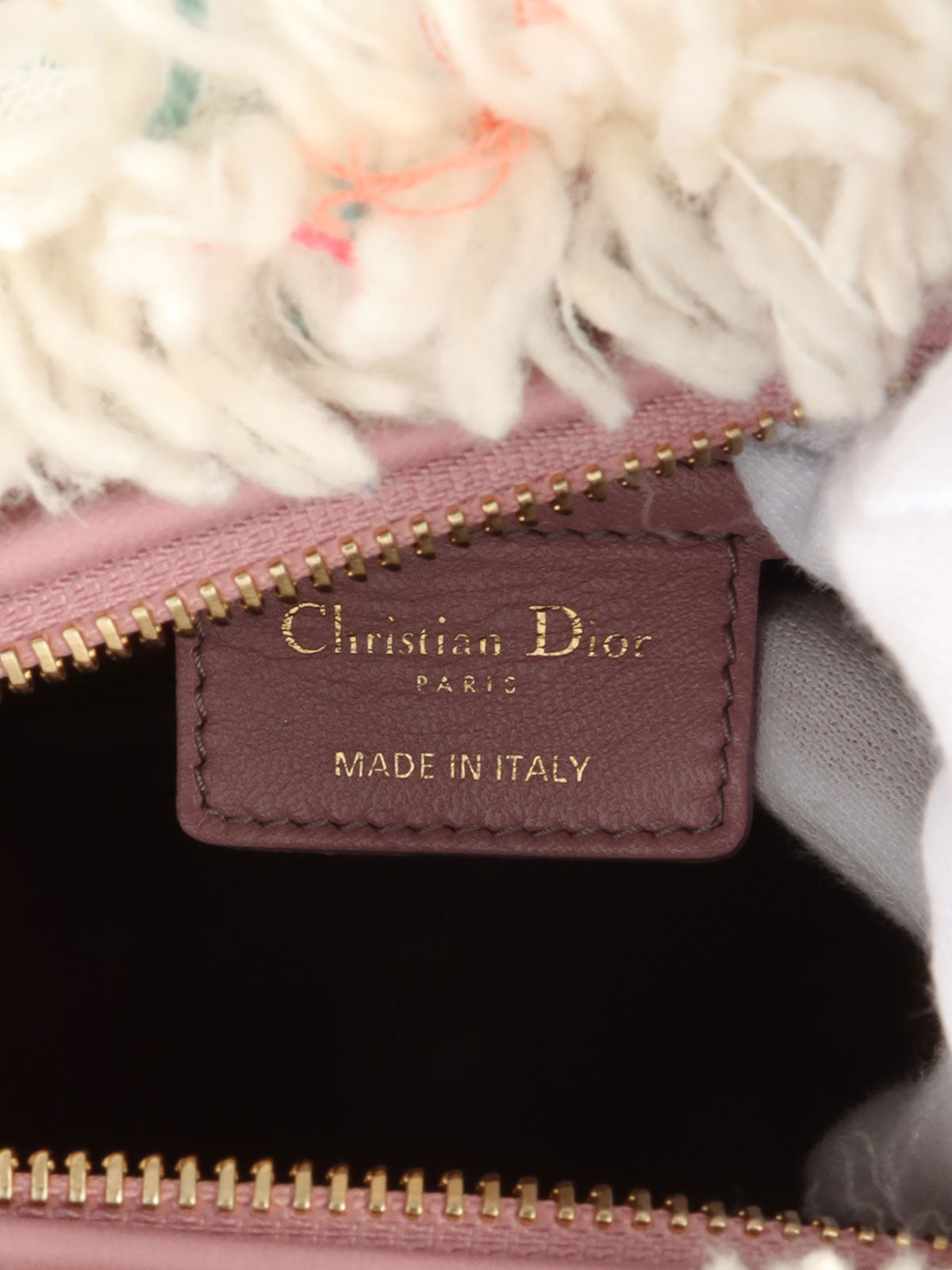 ツイードレディディオール2wayバッグ ホワイト/ピンク/マルチ