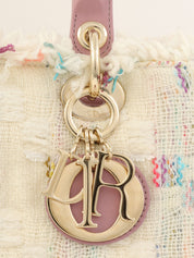 ツイードレディディオール2wayバッグ ホワイト/ピンク/マルチ